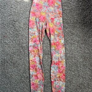 lululemon athletica inflorescence Leggings - Pink, Yellow, Blue